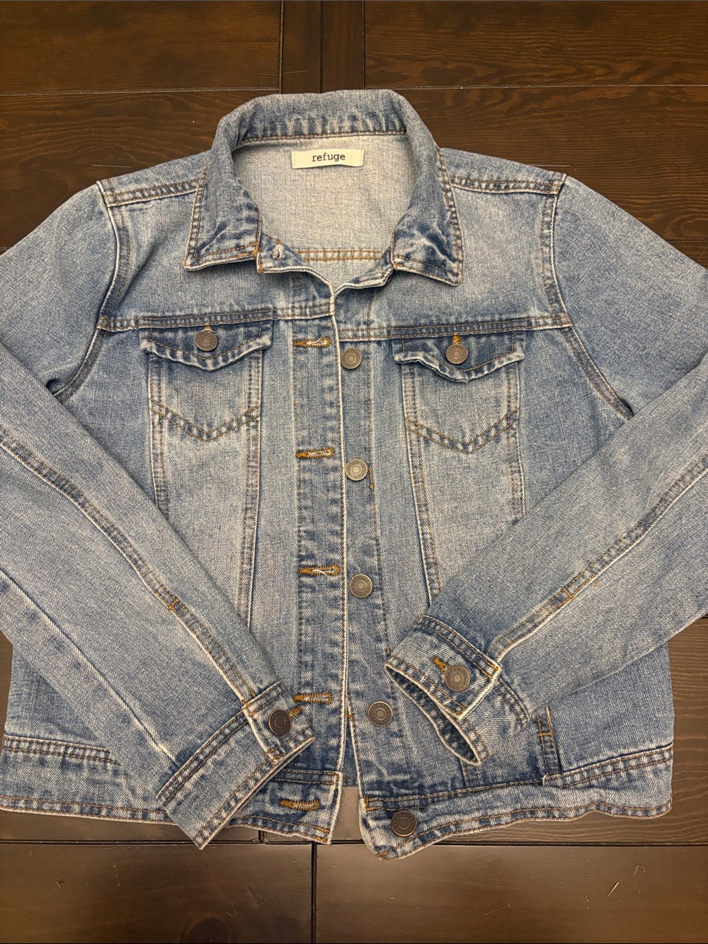 refuge Light Blue Denim Trucker Jacket